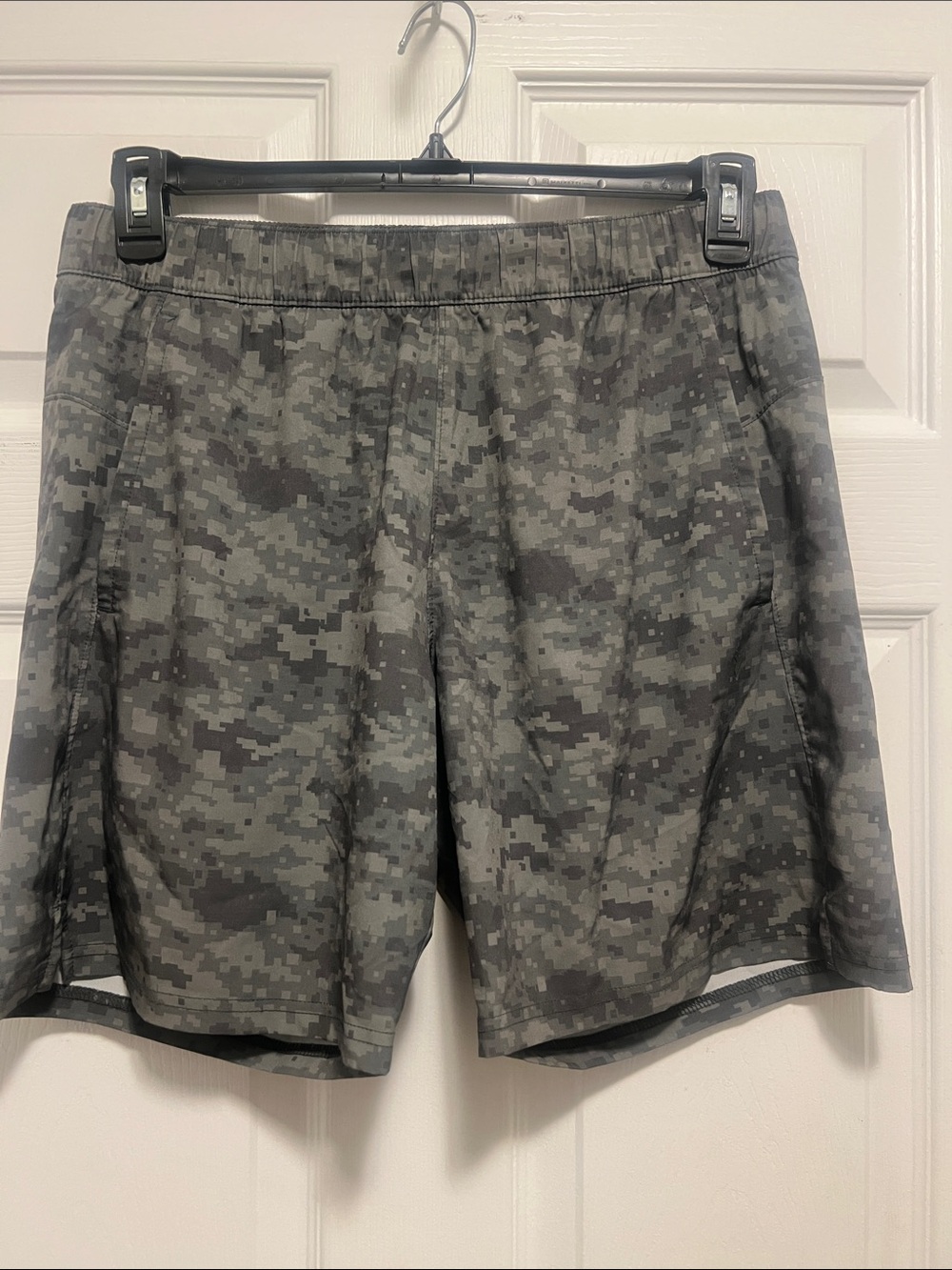 Gray Digital Camo Athletic Shorts